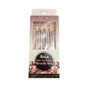 4 Pack Makeup Beauty Brush Set – Nose Contour, Shadow, Blending, and Concealer